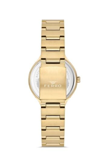 Ferro FL40114A-B6 Quartz Gold Yeşil Kadran 32 mm Kadın Kol Saati