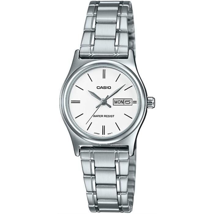 Casio LTP-V006D-7B2UDF Quartz Çelik Gri Beyaz Kadran 25 mm Kadın Kol Saati