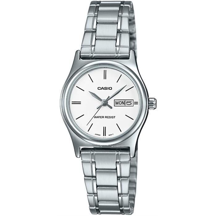 Casio LTP-V006D-7B2UDF Quartz Çelik Gri Beyaz Kadran 25 mm Kadın Kol Saati