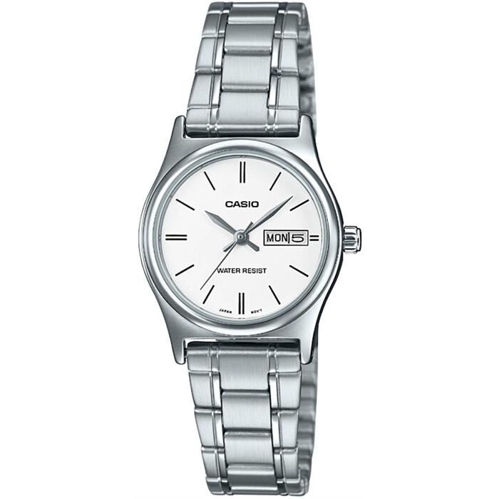 Casio LTP-V006D-7B2UDF Quartz Çelik Gri Beyaz Kadran 25 mm Kadın Kol Saati