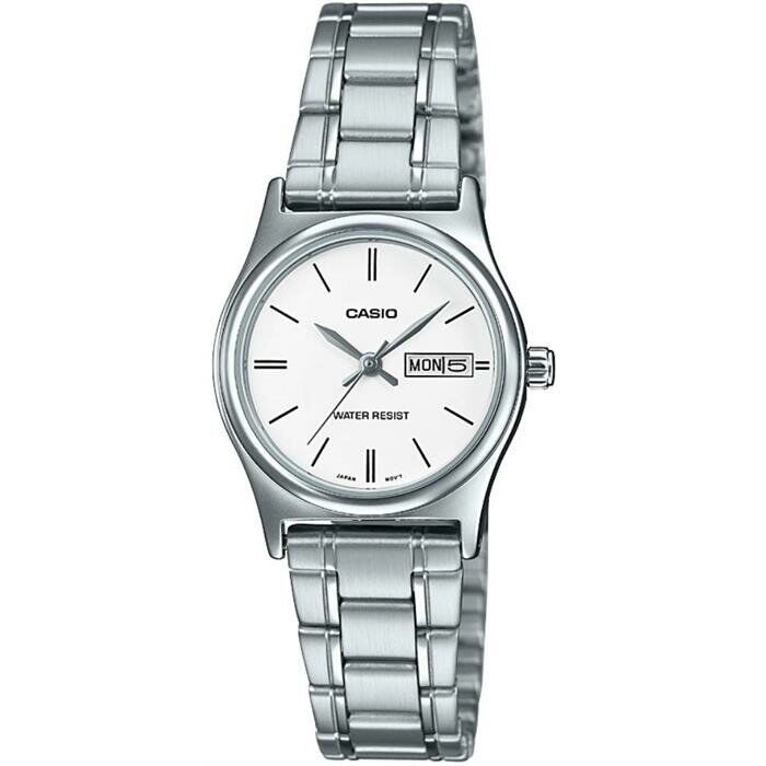 Casio LTP-V006D-7B2UDF Quartz Çelik Gri Beyaz Kadran 25 mm Kadın Kol Saati