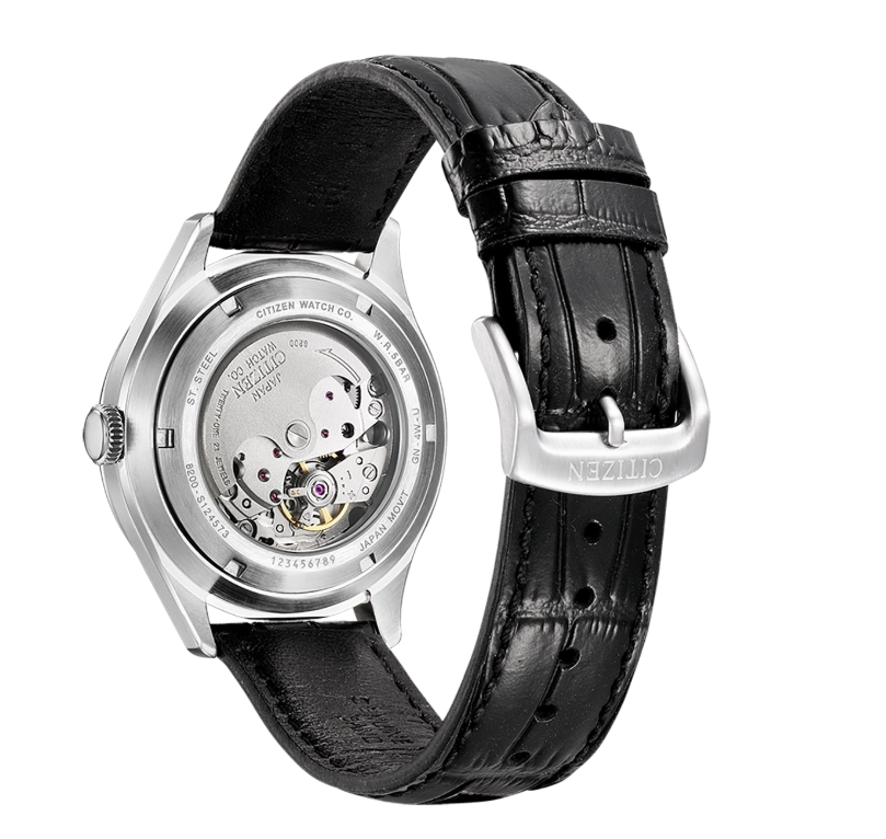 Citizen NH8390-20LC Otomatik Deri Siyah 40 mm Erkek Kol Saati