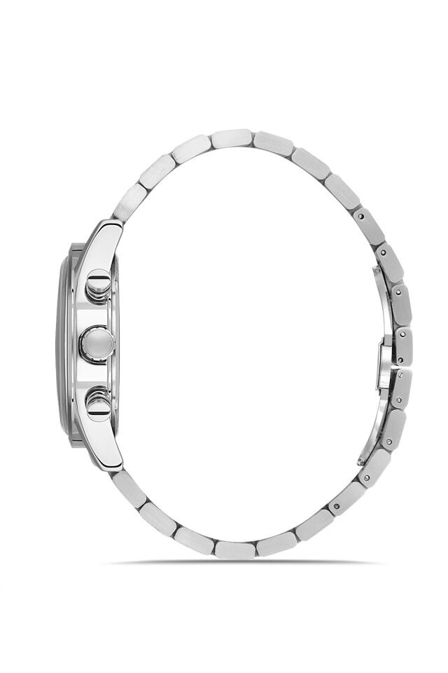 Ferro Gümüş Çelik Kordon Erkek Kol Saati FM11588AWT-A6 Fonksiyonları Aktif 3 ATM Su Geçirmez