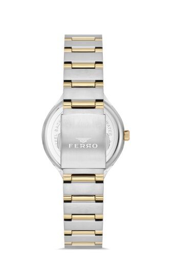 Ferro FL40114A-D6 Quartz Gold/Gri Yeşil Kadran 32 mm Kadın Kol Saati
