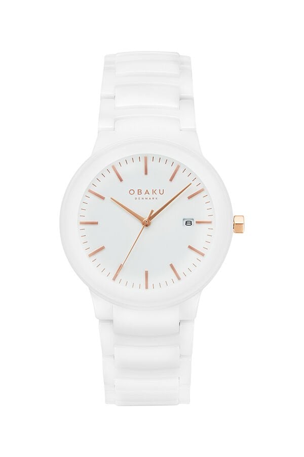 Obaku Denmark V280LDWWCW Quartz Seramik Beyaz Kadran 38 mm Kadın Kol Saati