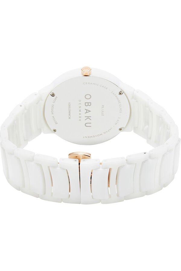Obaku Denmark V280LDWWCW Quartz Seramik Beyaz Kadran 38 mm Kadın Kol Saati