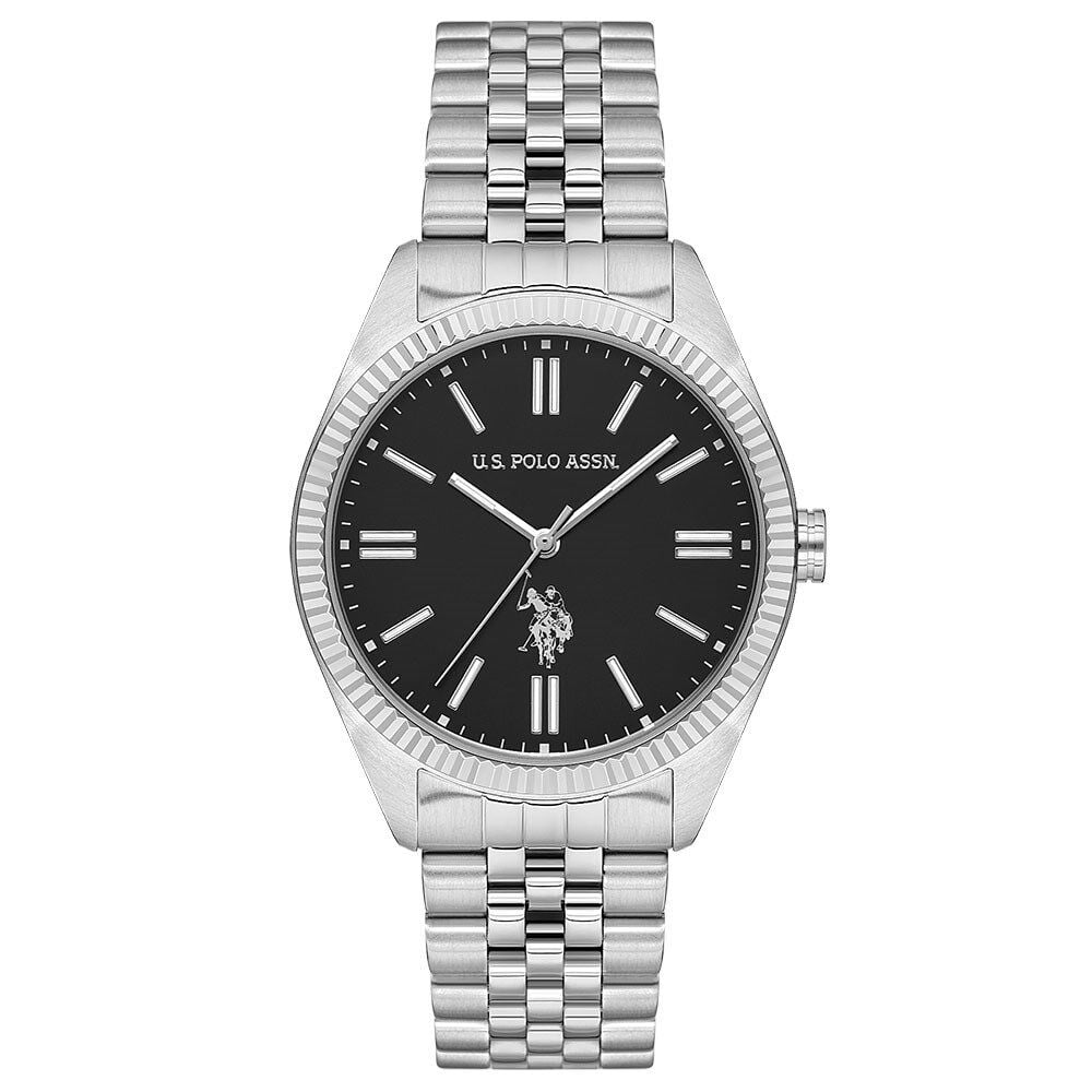 U.s. Polo Assn. USPA1096-03 Quartz Çelik Gri Siyah Kadran 42 mm Erkek Kol Saati