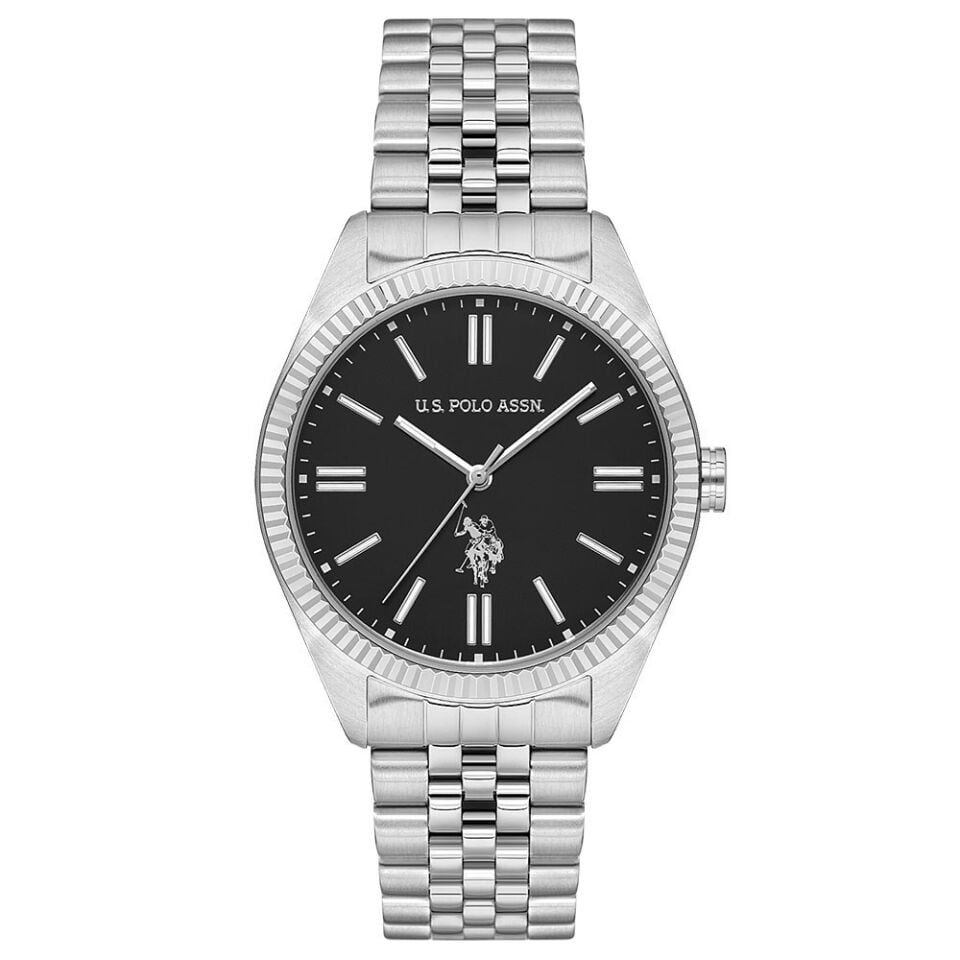 U.s. Polo Assn. USPA1096-03 Quartz Çelik Gri Siyah Kadran 42 mm Erkek Kol Saati