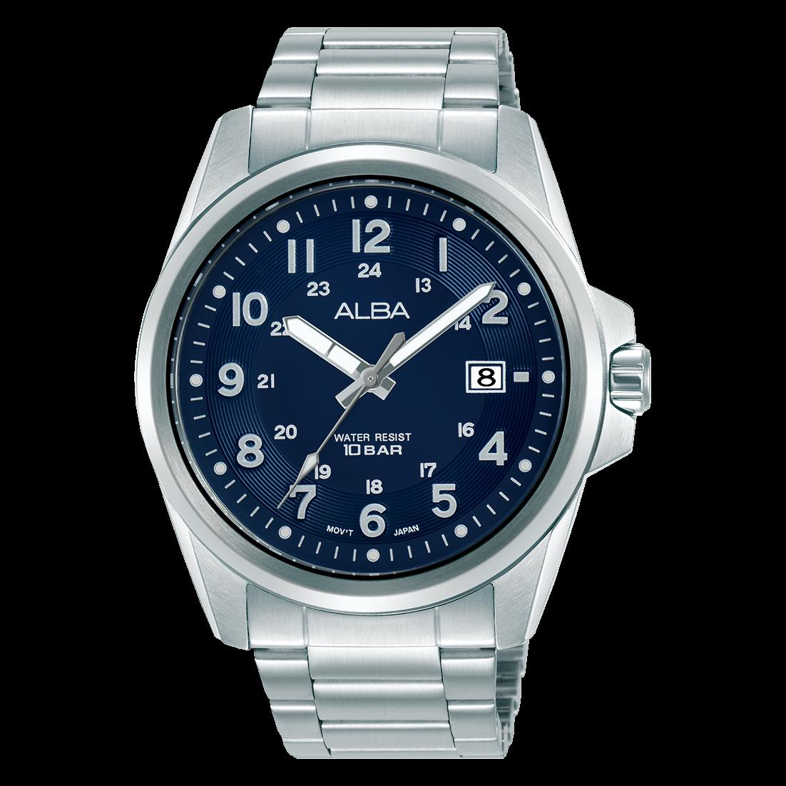 AS9W01X1 Alba Quartz Çelik Gri Lacivert Kadran 10 ATM 42 mm Erkek Kol Saati