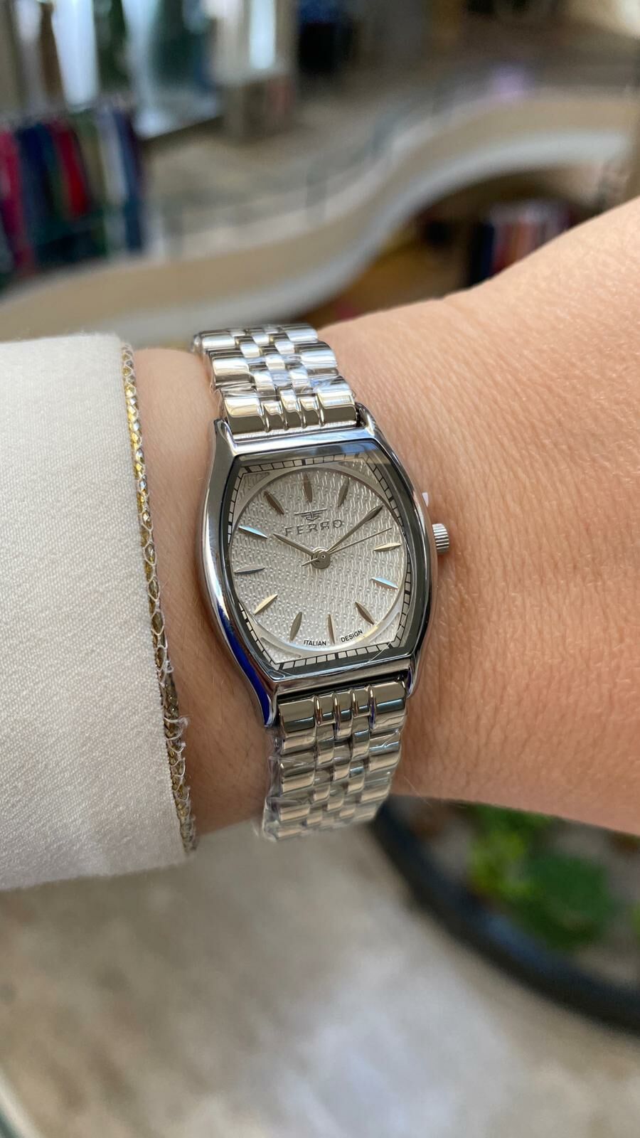 Ferro Quartz Çelik Gri 25 mm Kadın Kol Saati