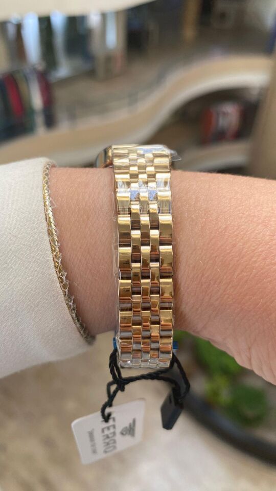 Ferro Quartz Çelik Altın Yeşil Kadran 25 mm Kadın Kol Saati