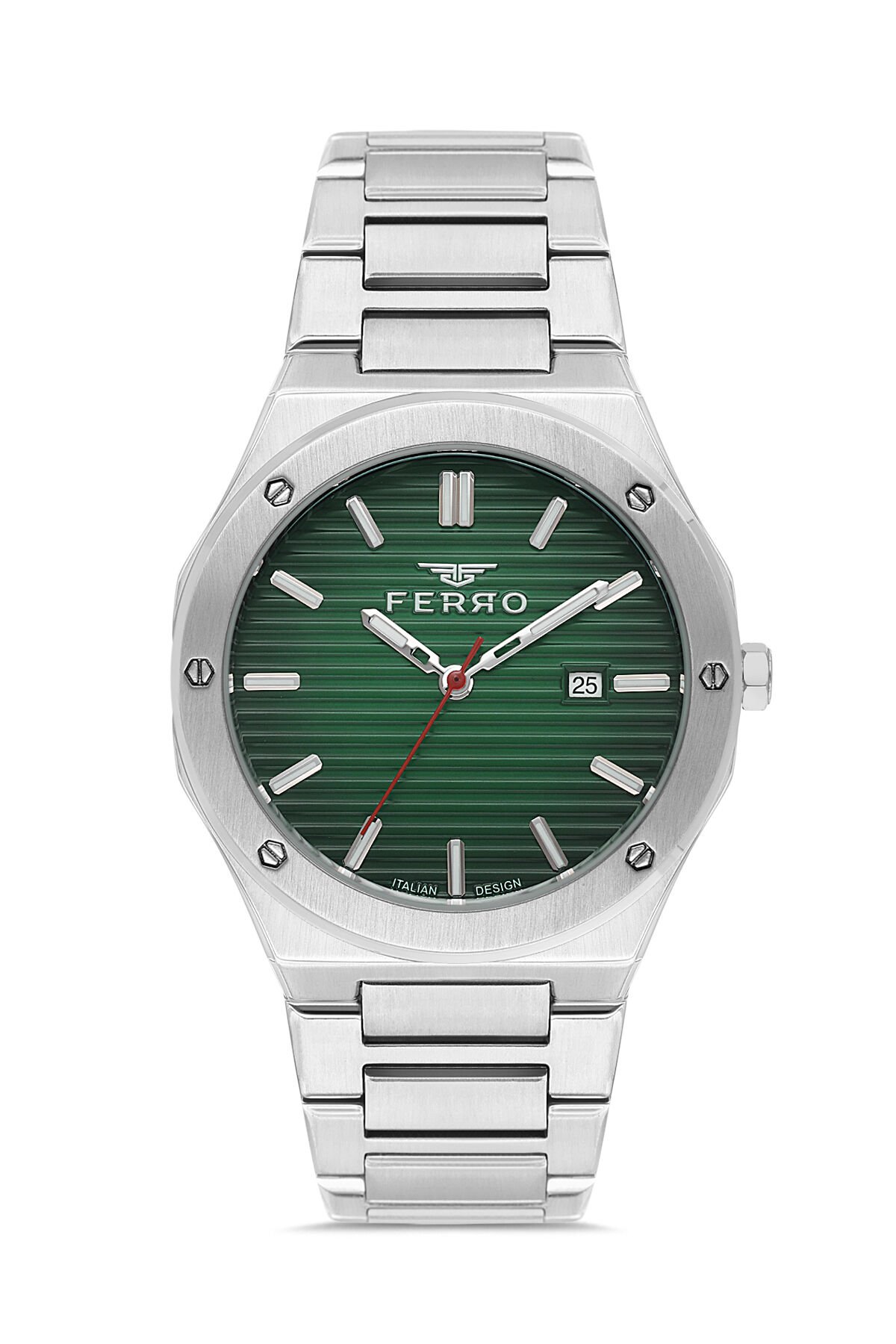 Ferro Sarı ve Gümüş Çelik Kordon Erkek Kol Saati FM40147A-A6 Tüm Fonksiyonlar Aktif 3ATM Su Geçirmez