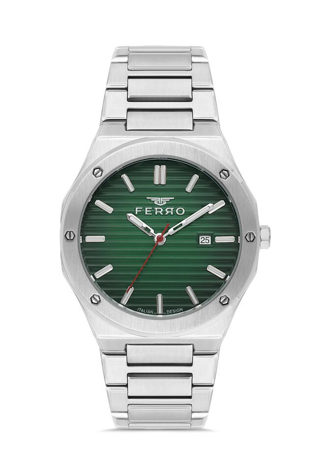 Ferro Sarı ve Gümüş Çelik Kordon Erkek Kol Saati FM40147A-A6 Tüm Fonksiyonlar Aktif 3ATM Su Geçirmez