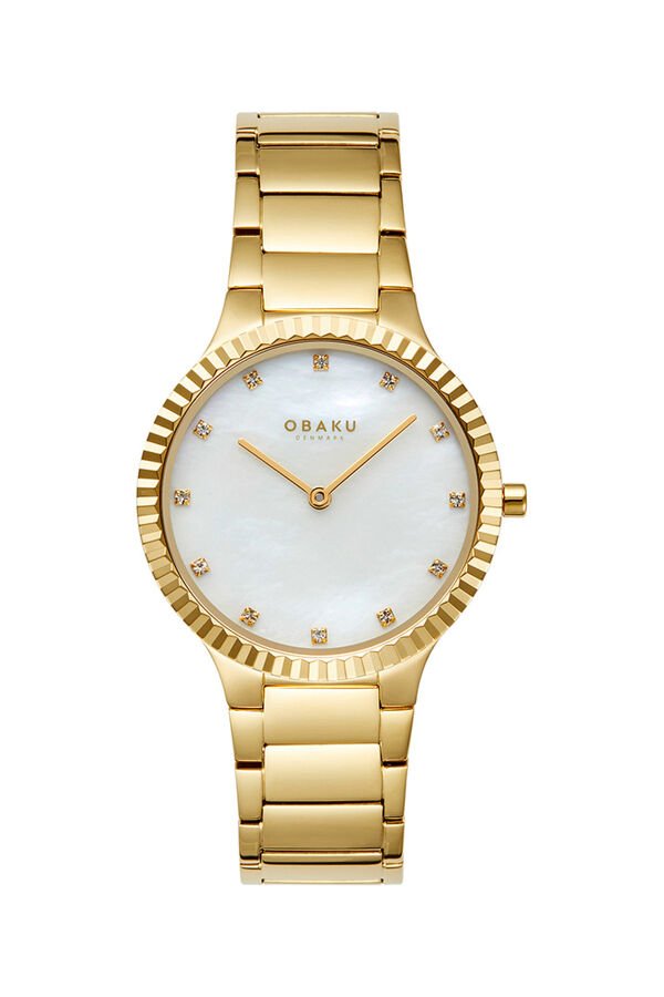 Obaku Denmark V292LXGWSG Quartz Çelik Altın Rengi Sedef Kadran 31 mm Kadın Kol Saati