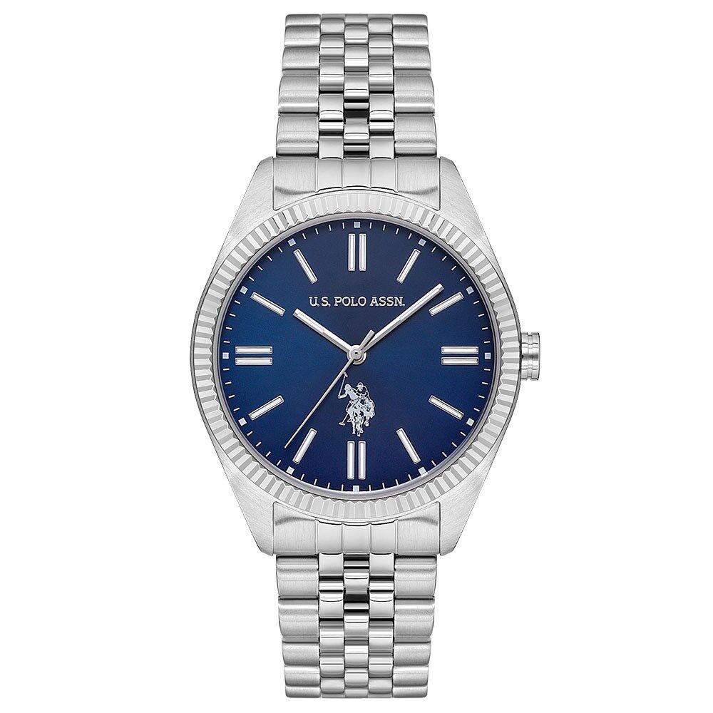 U.s. Polo Assn. USPA1096-02 Quartz Çelik Gri Lacivert Kadran 42 mm Erkek Kol Saati