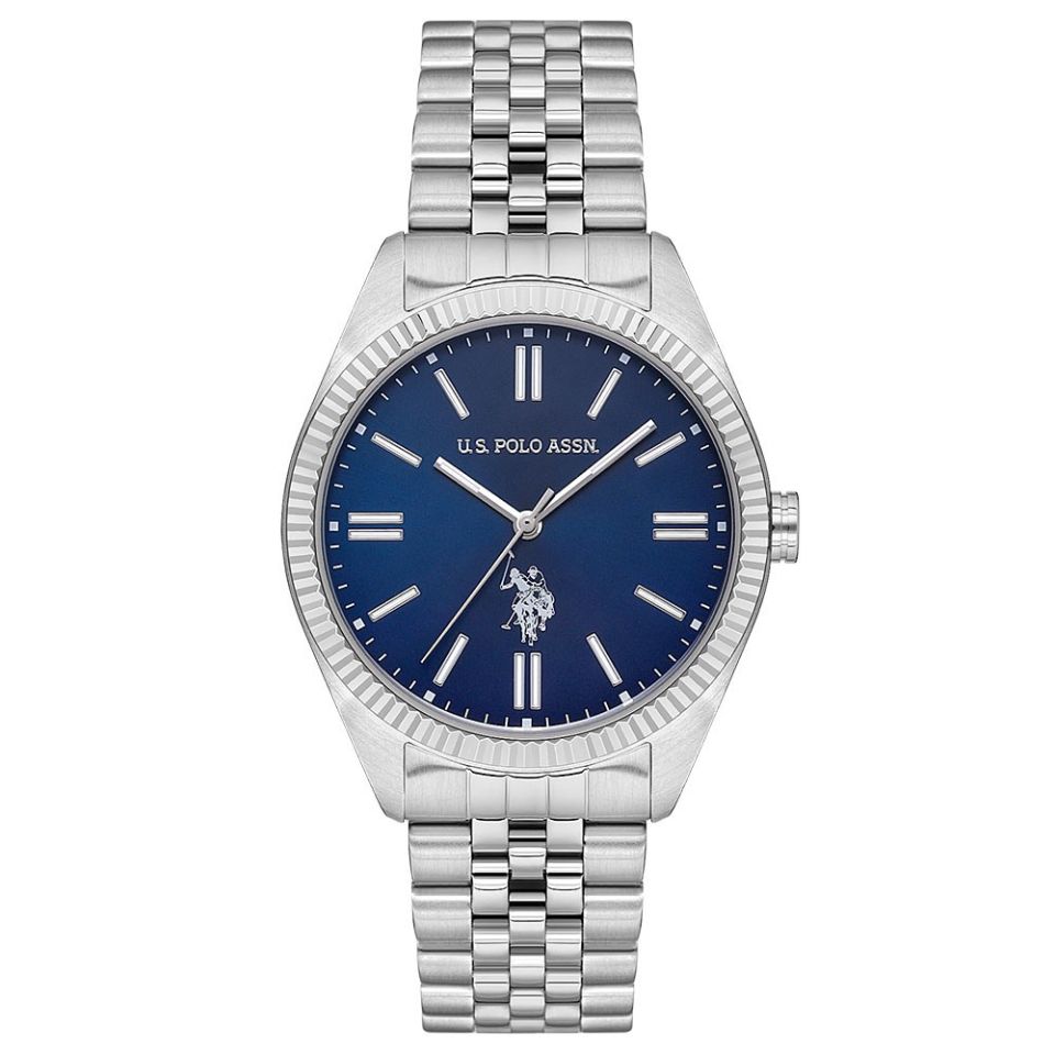 U.s. Polo Assn. USPA1096-02 Quartz Çelik Gri Lacivert Kadran 42 mm Erkek Kol Saati