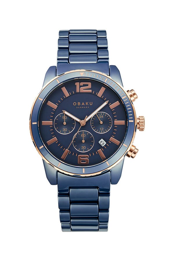 Obaku Denmark V278GCSLCL Quartz Çelik Lacivert Safir Cam 43 mm Kadın Kol Saati