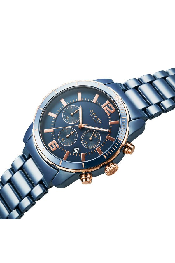 Obaku Denmark V278GCSLCL Quartz Çelik Lacivert Safir Cam 43 mm Kadın Kol Saati
