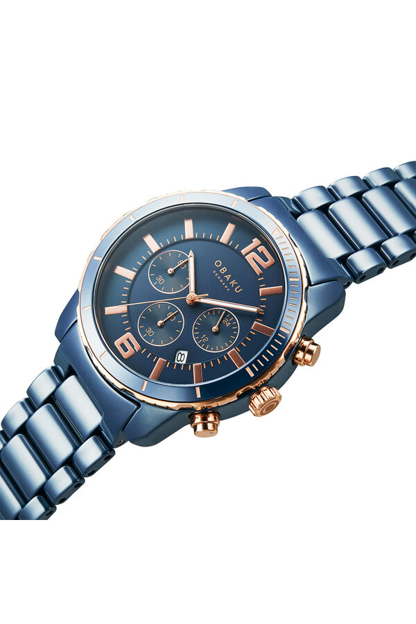 Obaku Denmark V278GCSLCL Quartz Çelik Lacivert Safir Cam 43 mm Kadın Kol Saati