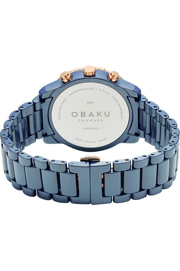 Obaku Denmark V278GCSLCL Quartz Çelik Lacivert Safir Cam 43 mm Kadın Kol Saati