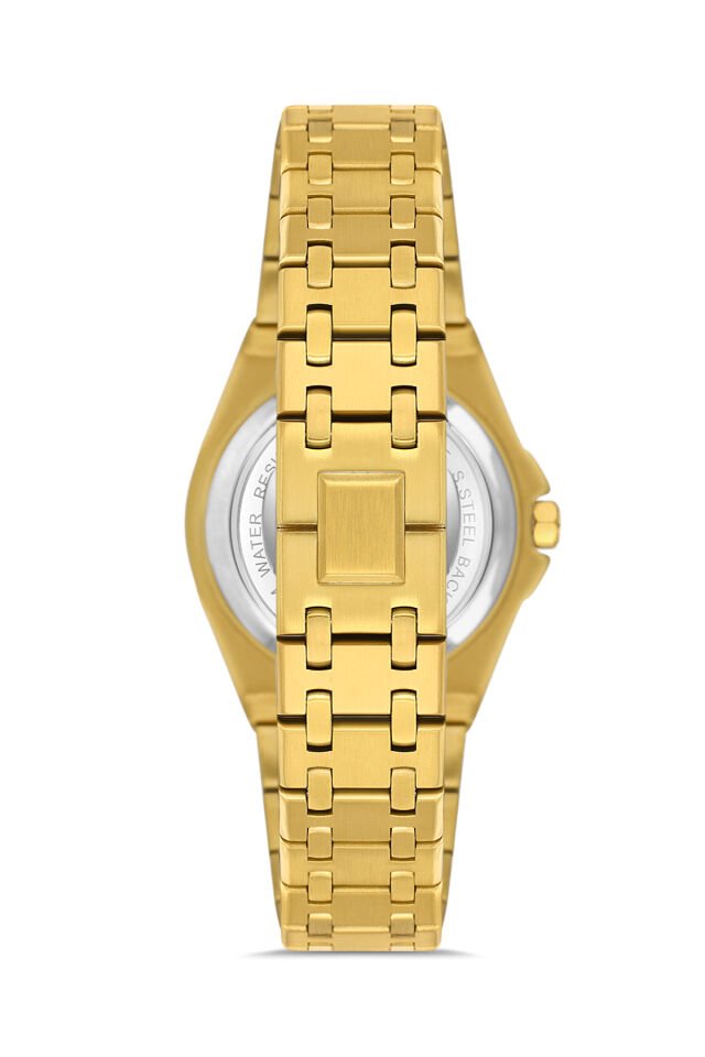 Ferro Sarı Çelik Kordon Kadın Kol Saati FL43007A-B4 3ATM Su Geçirmez 2 Yıl Garantili HediyePaketli