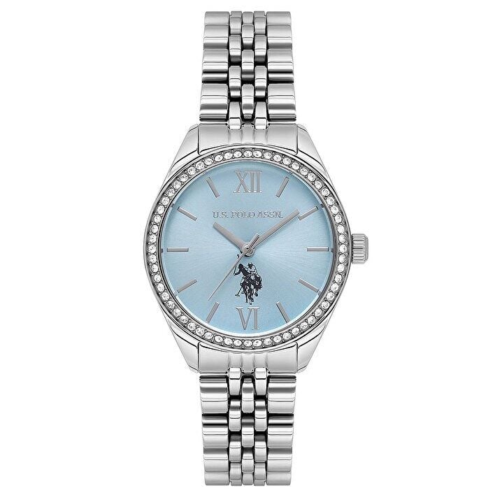 U.s Polo Assn. USPA2085-03 Quartz Çelik Gri Mavi Kadran 30 mm Kadın Kol Saati