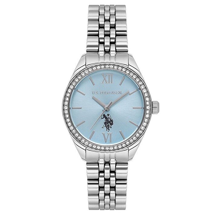 U.s Polo Assn. USPA2085-03 Quartz Çelik Gri Mavi Kadran 30 mm Kadın Kol Saati