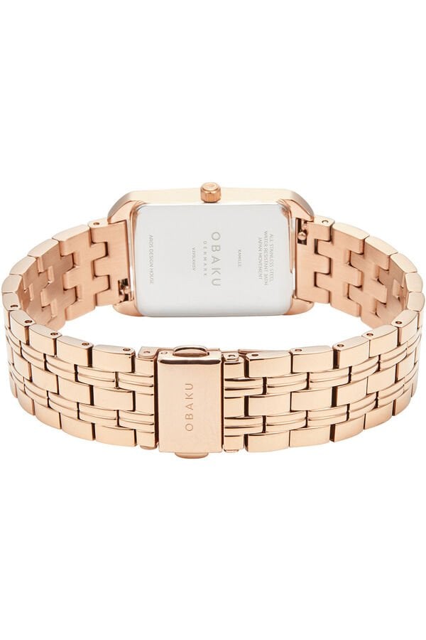 Obaku Denmark V293LXVISV Quartz Çelik Rose Beyaz Kadran 24 mm Kadın Kol Saati