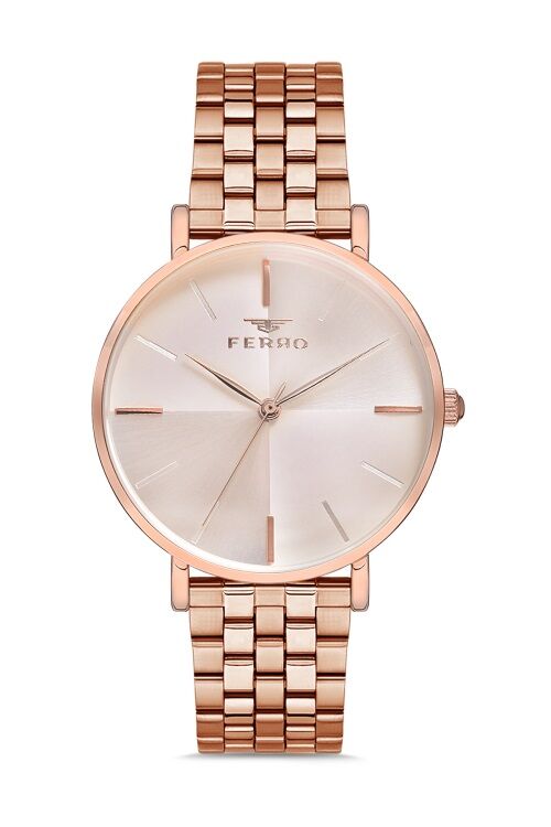 Ferro Rose Çelik Kordon 34 mm Kadın Kol Saati F21016A-C4 F21016A-C4