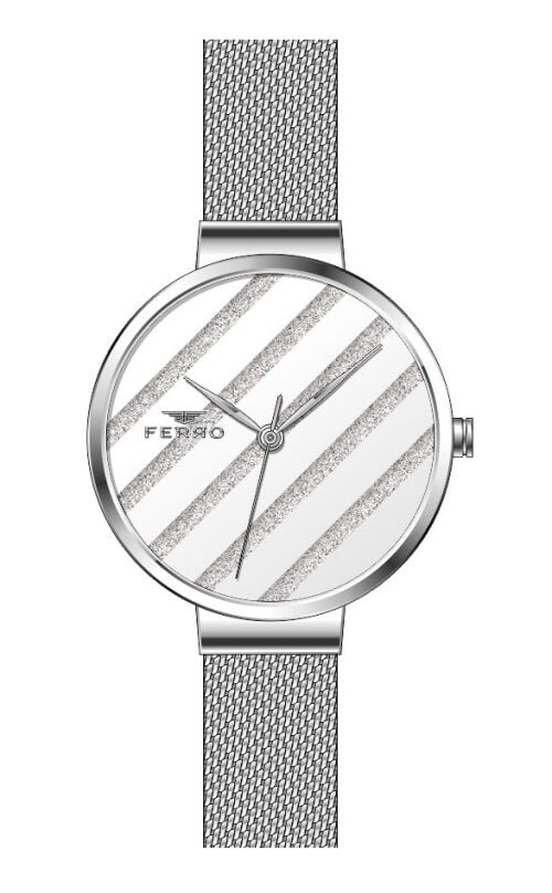 Ferro Gümüş Hasır Kordon Kadın Kol Saati F21153C-A F21153C-A