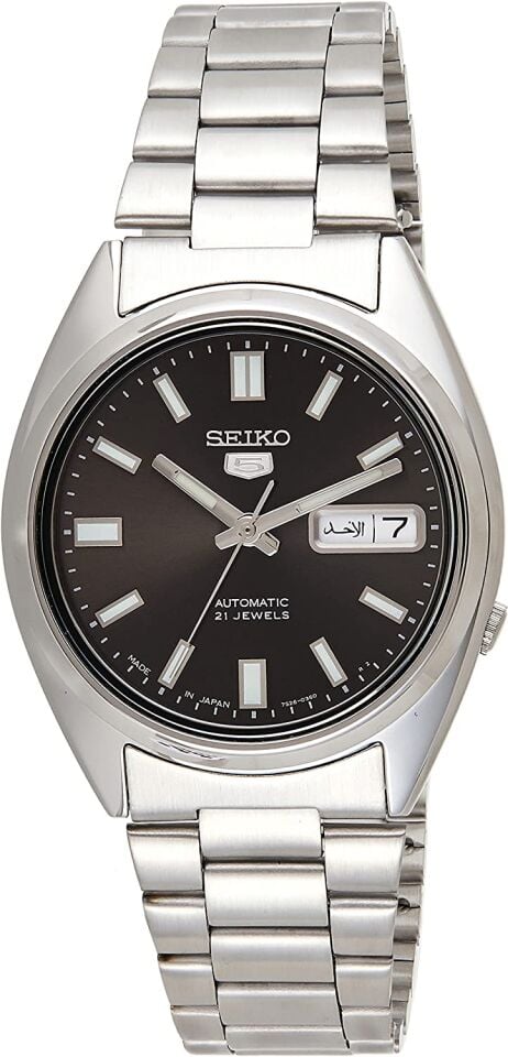 Seiko 5 Japan SNXS79J1 Otomatik Çelik Gri Siyah Kadran 39 mm Erkek Kol Saati