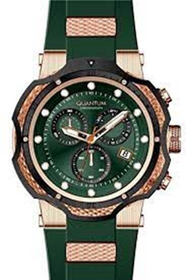 Quantum HNG1051.875 Quartz Silikon Yeşil 47 mm Erkek Kol Saati