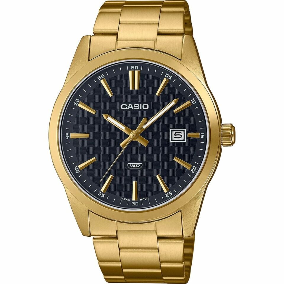 Casio MTP-VD03G-1AUDF Quartz Çelik Altın Rengi Siyah Kadran 41 mm Erkek Kol Saati
