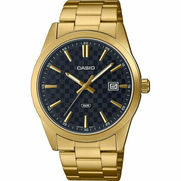 Casio MTP-VD03G-1AUDF Quartz Çelik Altın Rengi Siyah Kadran 41 mm Erkek Kol Saati