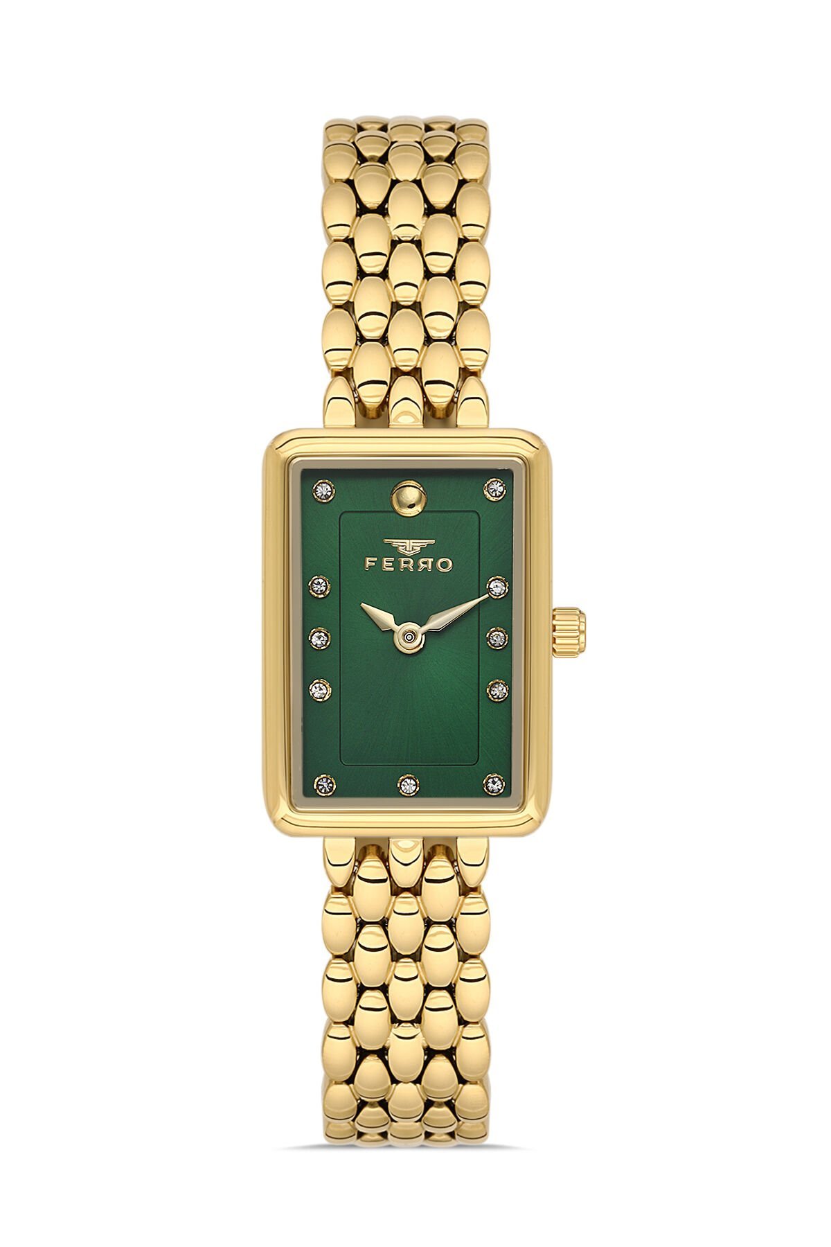 Ferro Sarı Çelik Kordon Kadın Kol Saati FL21511A-B6 3ATM Su Geçirmez 2 Yıl Garantili HediyePaketli