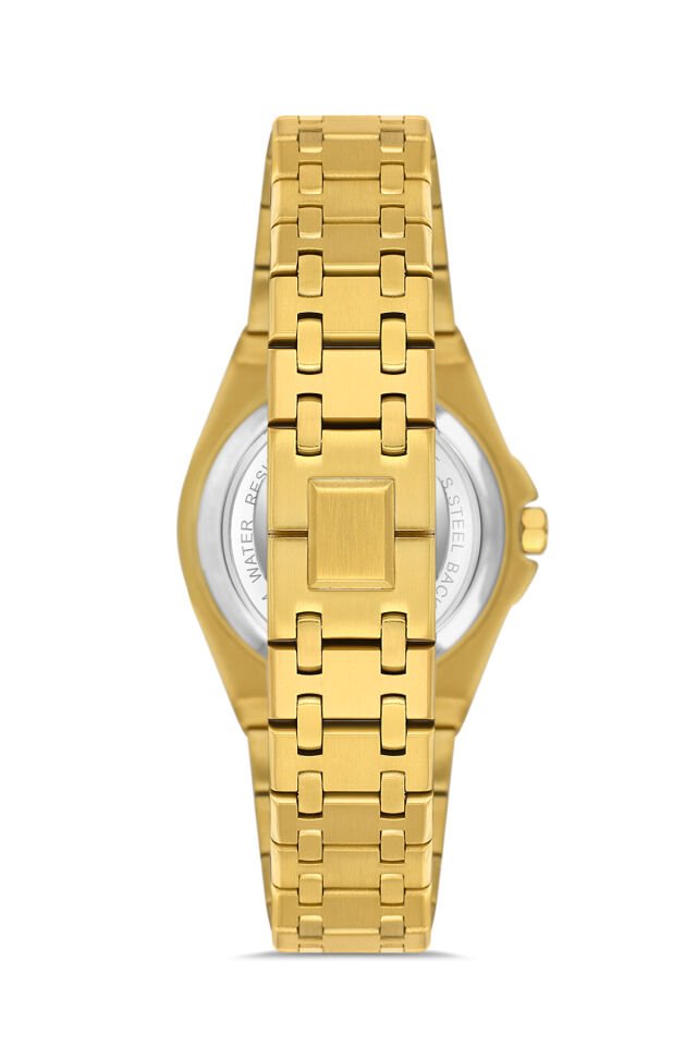 Ferro Sarı Çelik Kordon Kadın Kol Saati FL43007A-B6 3ATM Su Geçirmez 2 Yıl Garantili HediyePaketli