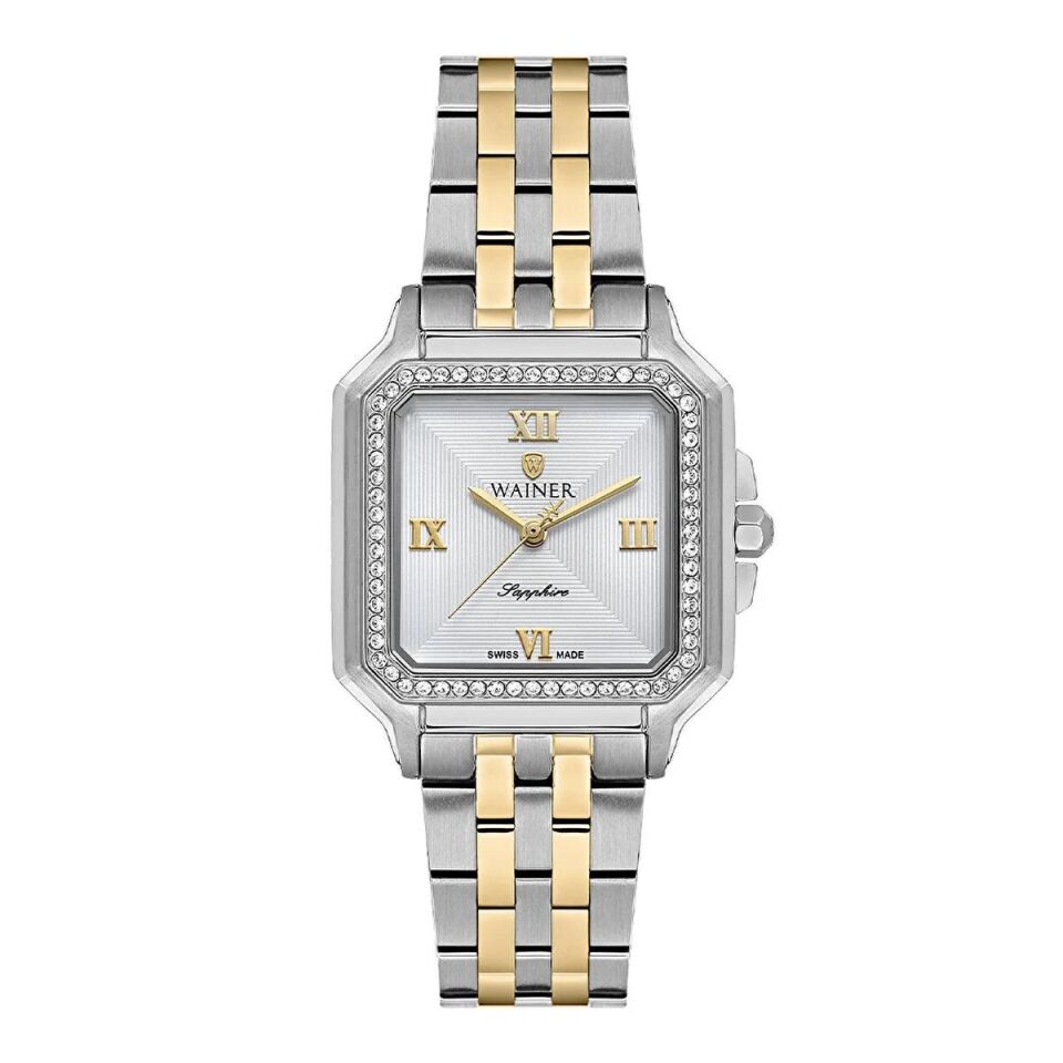 Wainer WA.18080-E Swiss Made Quartz Çelik Altın/Gri 3 ATM 29 mm Kadın Kol Saati