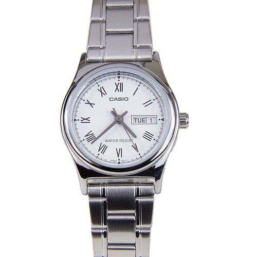 Casio LTP-V006D-7BUDF Quartz Çelik Gri Beyaz Kadran 25 mm Kadın Kol Saati