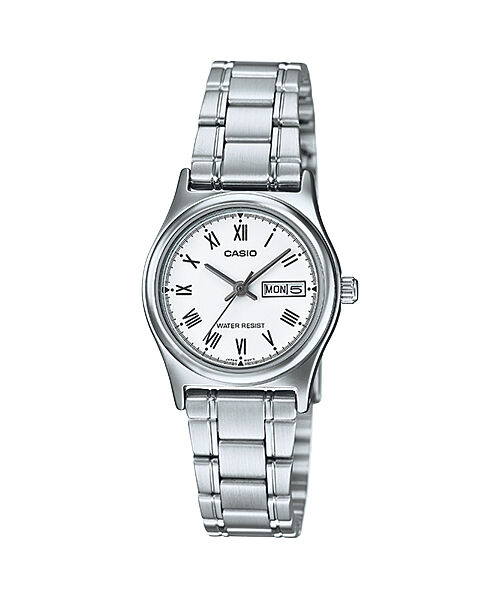 Casio LTP-V006D-7BUDF Quartz Çelik Gri Beyaz Kadran 25 mm Kadın Kol Saati