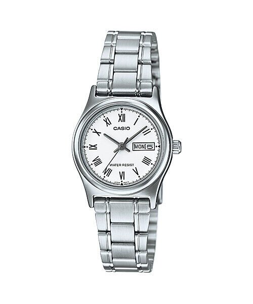 Casio LTP-V006D-7BUDF Quartz Çelik Gri Beyaz Kadran 25 mm Kadın Kol Saati