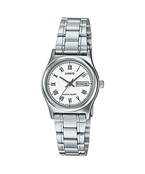 Casio LTP-V006D-7BUDF Quartz Çelik Gri Beyaz Kadran 25 mm Kadın Kol Saati