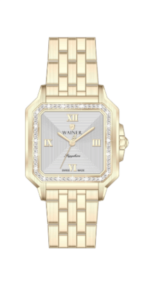 Wainer WA.18080-F Swiss Made Quartz Çelik Altın Rengi 3 ATM Kadın Kol Saati