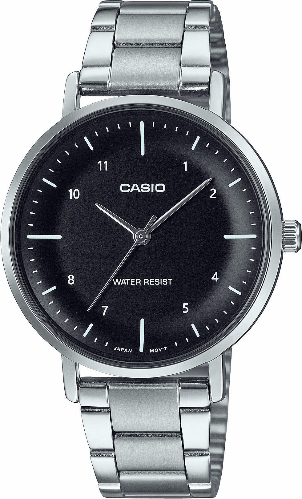 Casio LTP-VT03D-1BDF Quartz Çelik Gri Siyah Kadran 34 mm Kadın Kol Saati