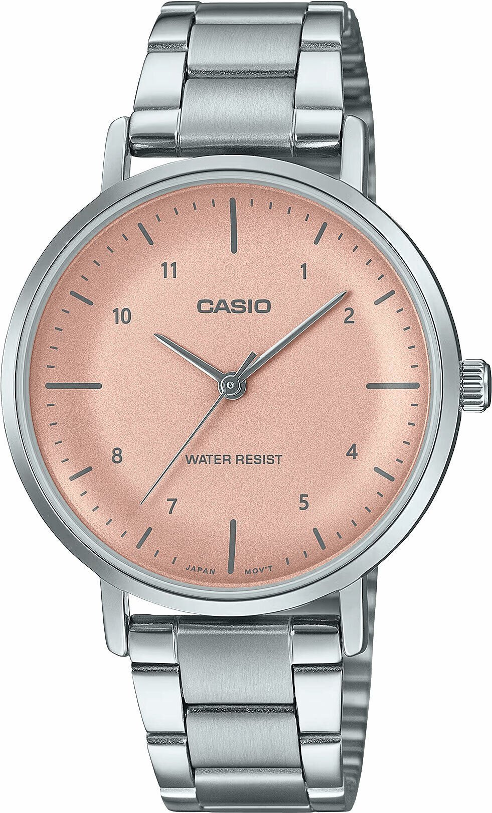 Casio LTP-VT03D-4BDF Quartz Çelik gRİ Pembe Kadran 34 mm Kadın Kol Saati