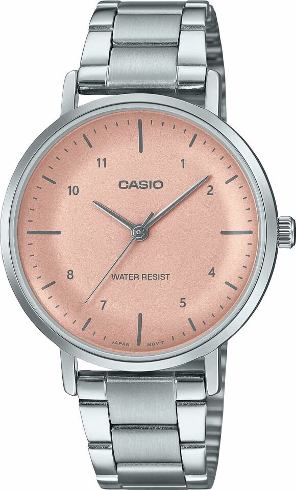 Casio LTP-VT03D-4BDF Quartz Çelik gRİ Pembe Kadran 34 mm Kadın Kol Saati