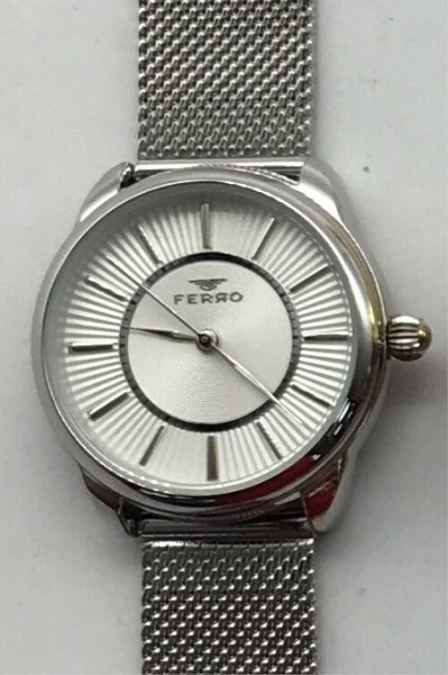 Ferro 30 mm Gümüş Hasır Kordon Kadın Kol Saati F21152C-A F21152C-A