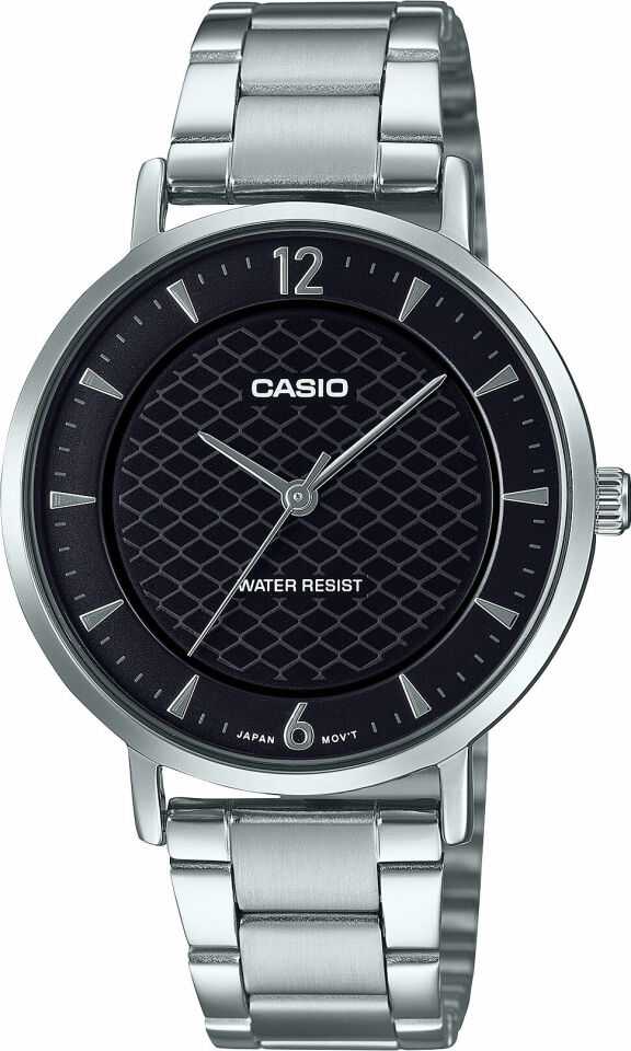 Casio LTP-VT04D-1ADF Quartz Çelik Gri Siyah Kadran 34 mm Kadın Kol Saati