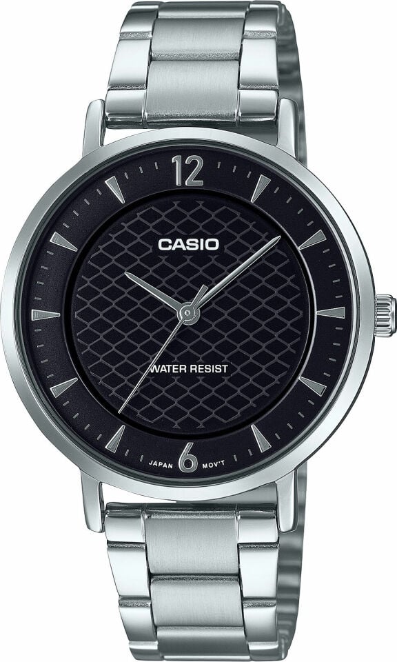 Casio LTP-VT04D-1ADF Quartz Çelik Gri Siyah Kadran 34 mm Kadın Kol Saati