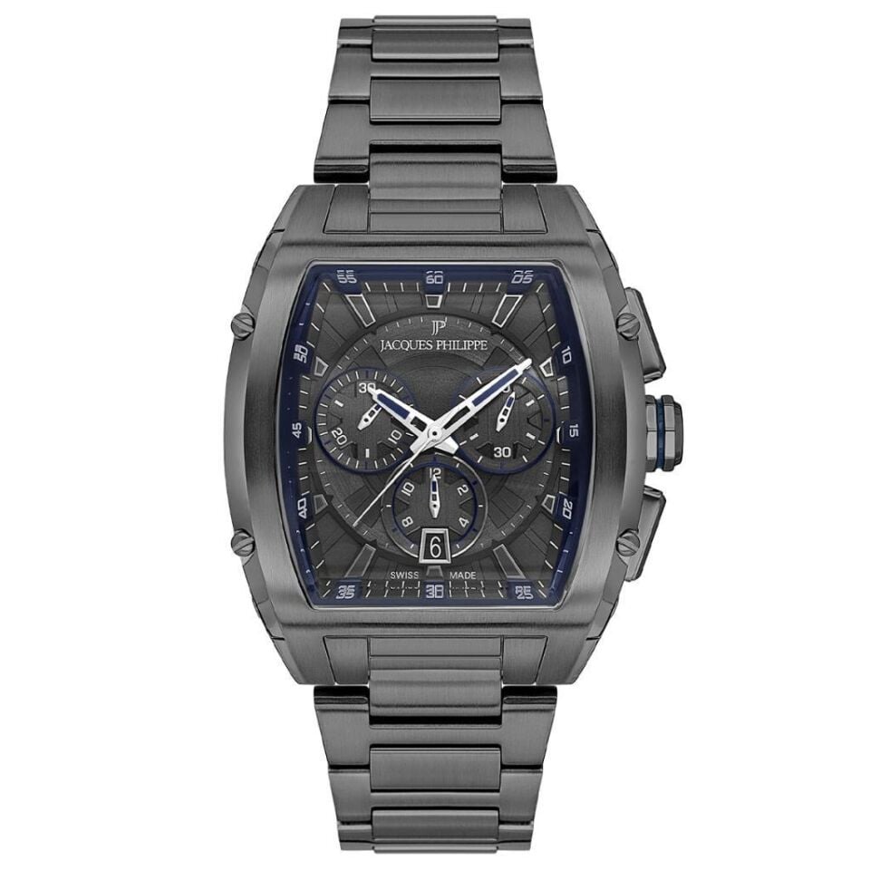 Jacques Philippe JPQGC468347 Quartz Swiss Made Çelik Gri Safir Cam 42 mm Erkek Kol Saati