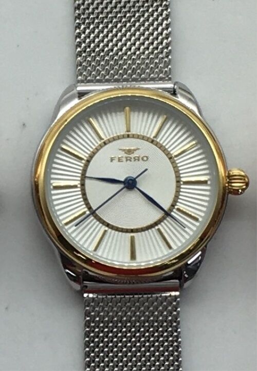 Ferro 30 mm Gümüş Hasır Kordon Kadın Kol Saati F21152C-D F21152C-D